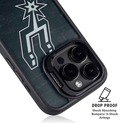NBA San Antonio Spurs Secondary Logo iPhone 15 Pro Max Kickstand Case